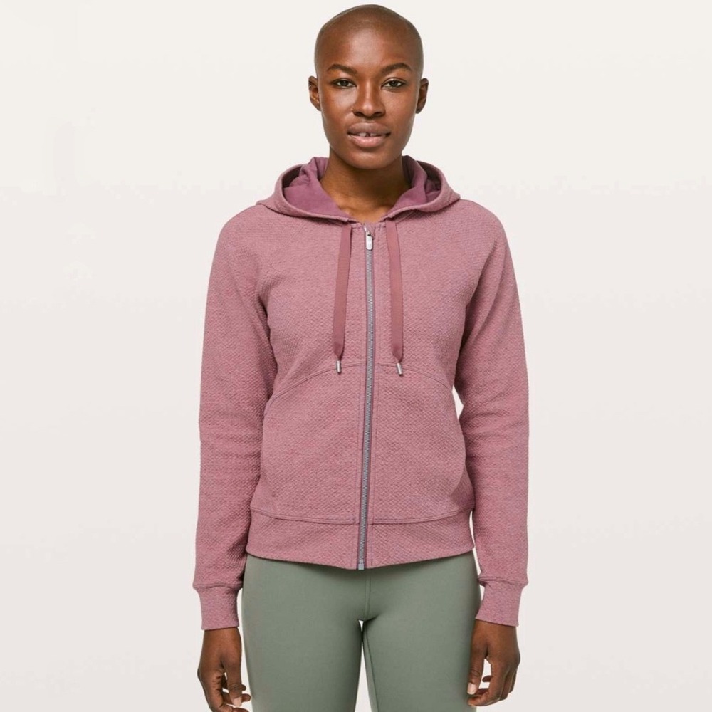 Lululemon | Catch A Moment Zip Hoodie Heathered So Merlot Size‎ 6